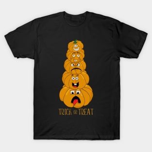 Funny Trick or Treat Halloween Pumpkins T-Shirt